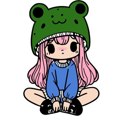 a girl wearing a frog hat and some frog socks