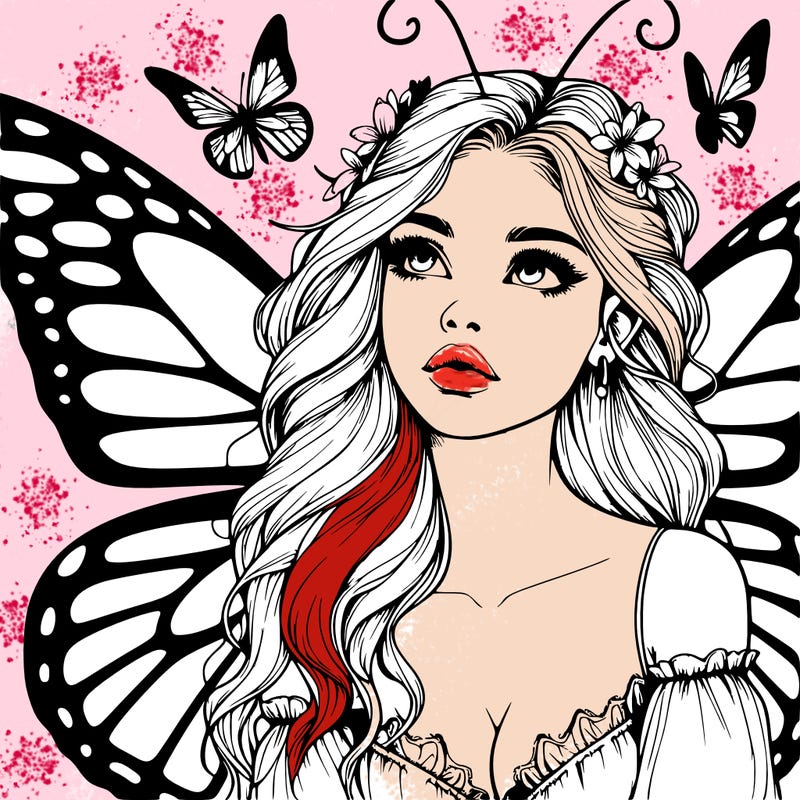 butterfly fairy realistic girl