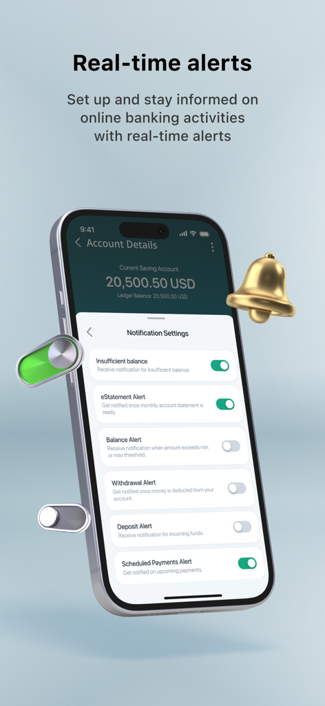 ABA Business - ABA Business app notification settings for real-time banking alerts
