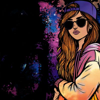 realistic girl with swag