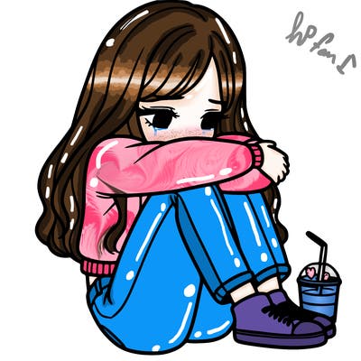 a girl  after a breakup