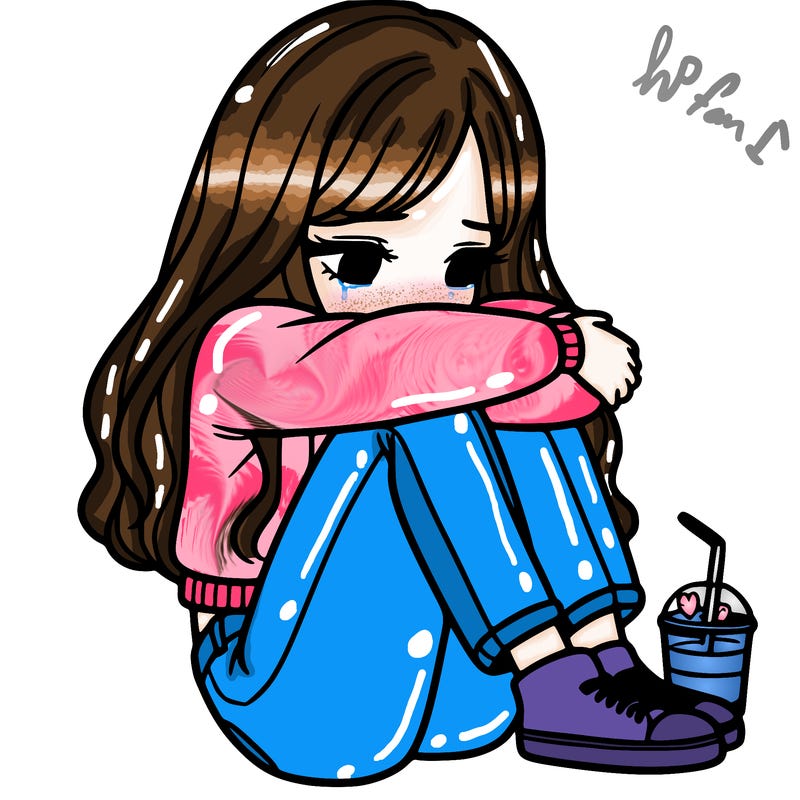 a girl  after a breakup