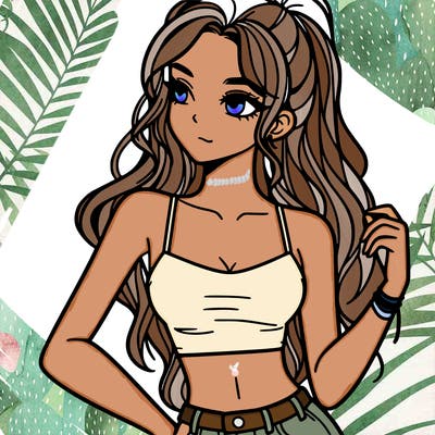 girl in crop top