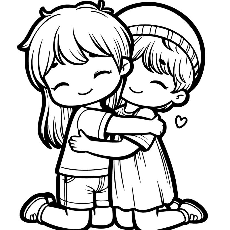 hugging boy and girl