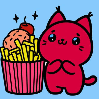 cute food cat