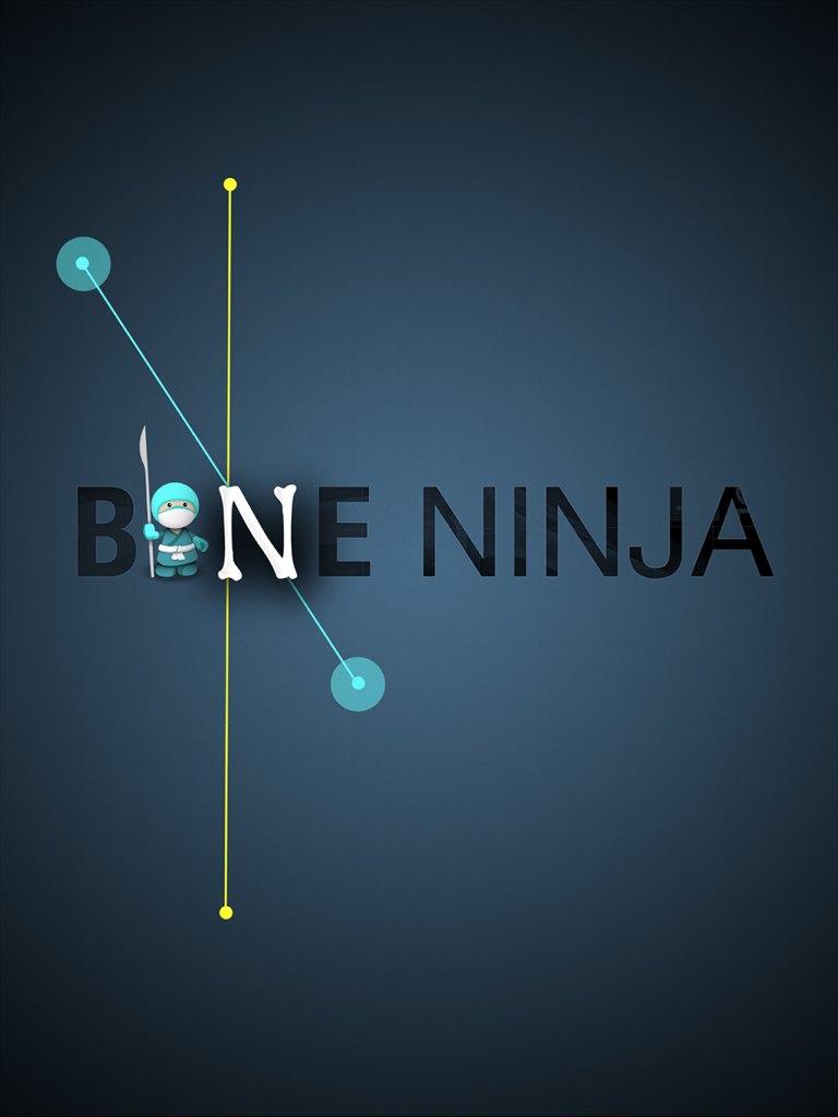 Bone Ninja app logo with a ninja character and surgical planning geometry