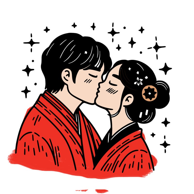 kissing