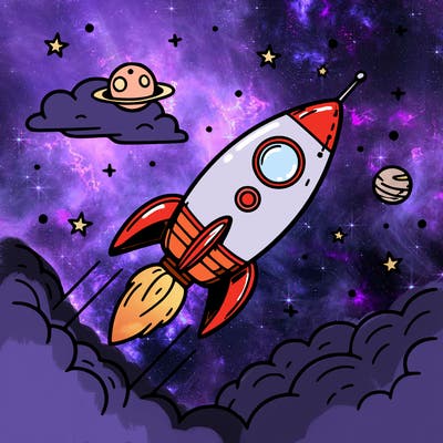 rocket in space
