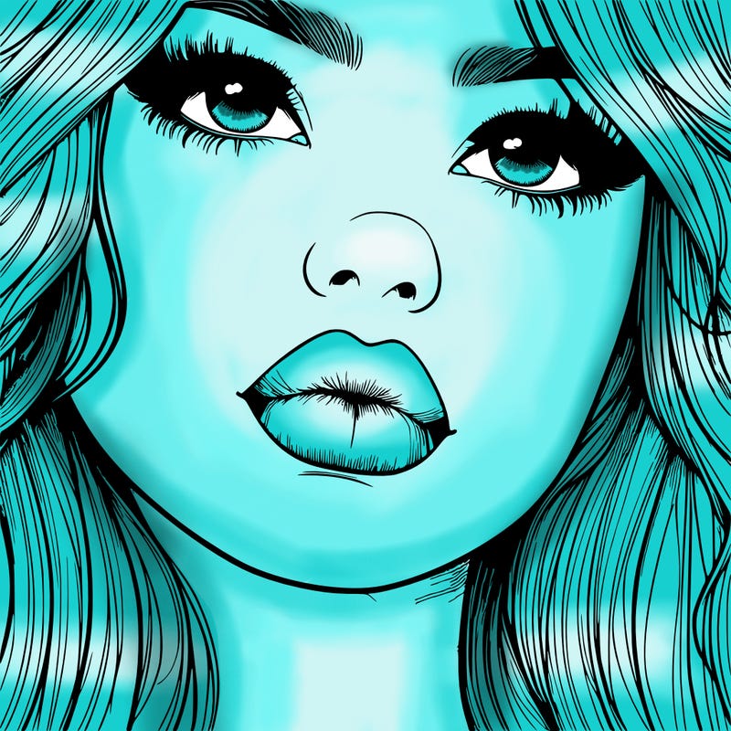 really realistic girl with lips