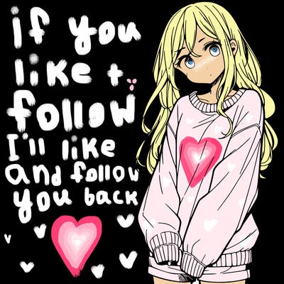 manga teen girl  in a sweater and baggy pants