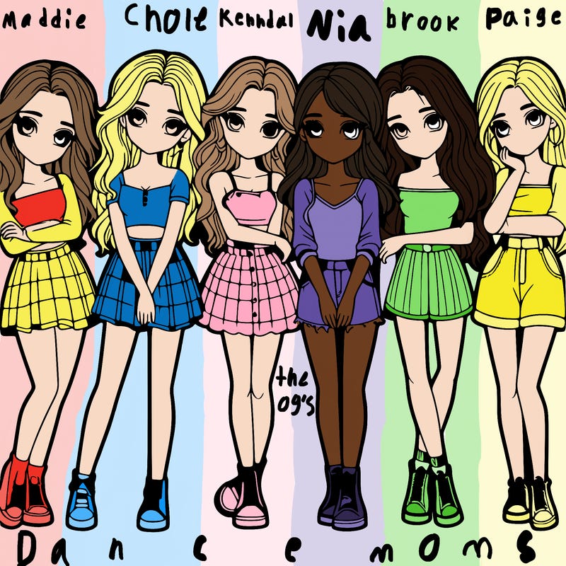 a group of girls realistic