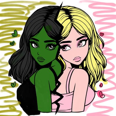 realistic girl split