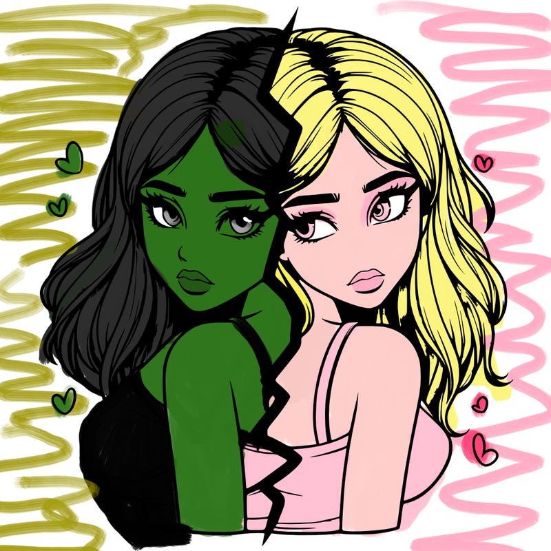 realistic girl split