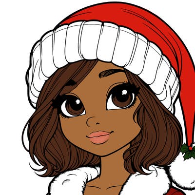 realistic christmas girl