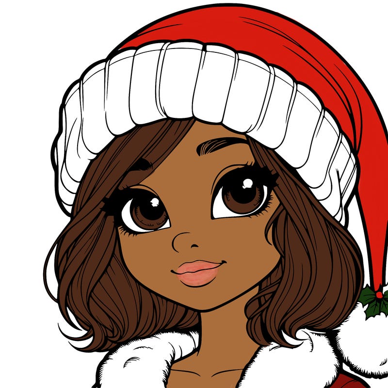 realistic christmas girl