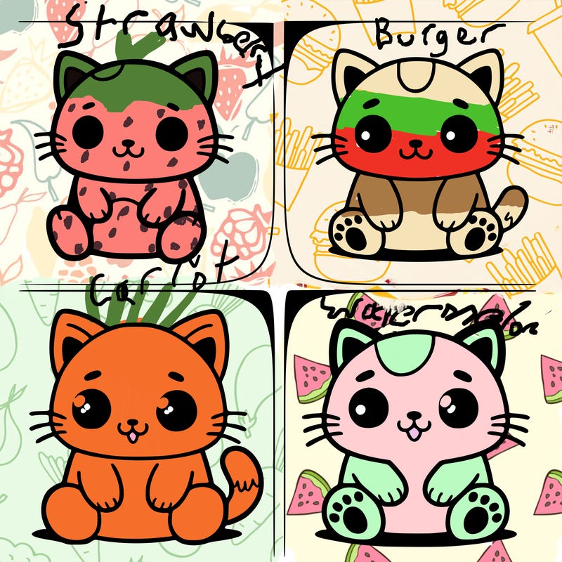 split in 4 cat