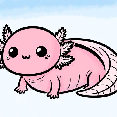 an adorable axolotl