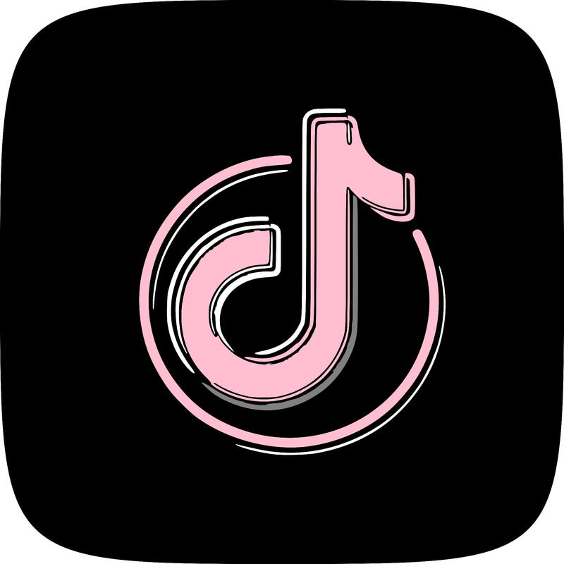tiktok logo neon