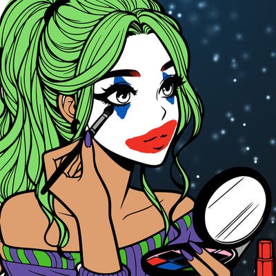 a realistic girl doing her makeup