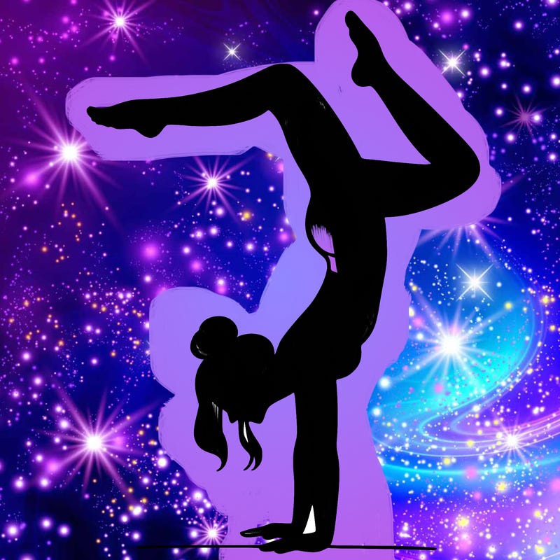 a woman doing a handstand