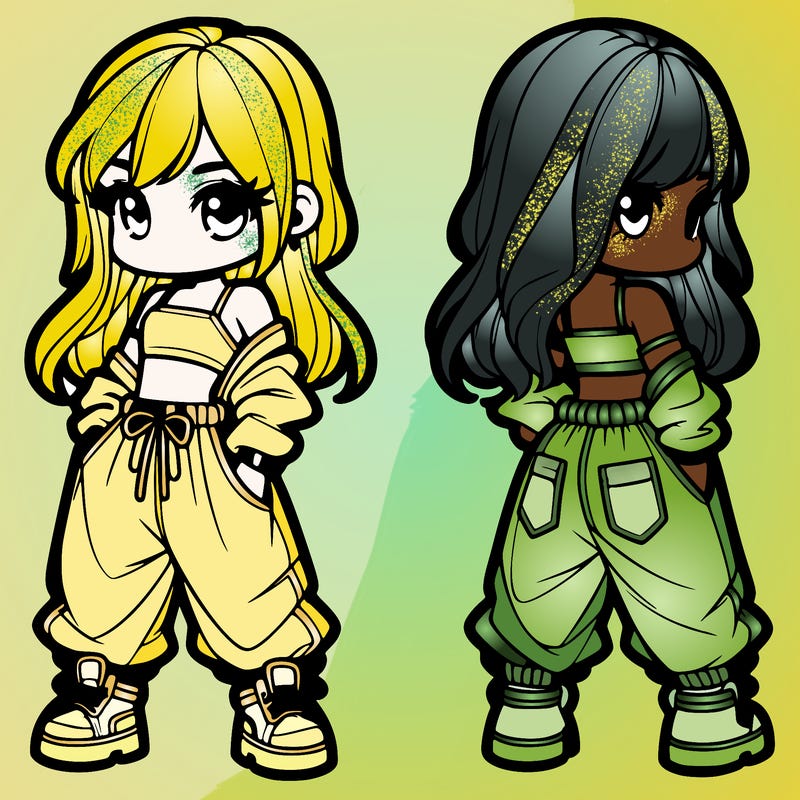 girl in crop top and baggy pants