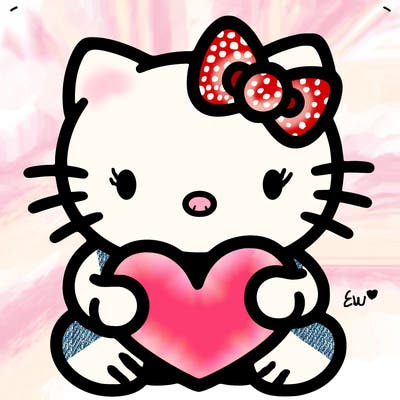 hello kitty with heart