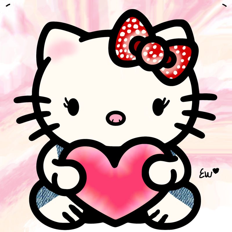 hello kitty with heart