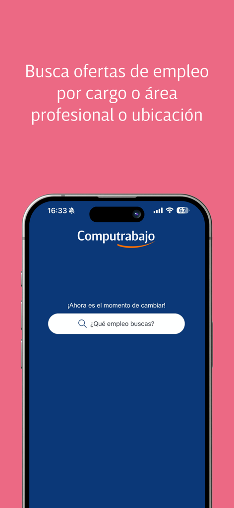 Computrabajo - Computrabajo app home screen with a job search bar in Spanish