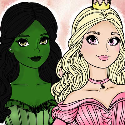 elfaba and glinda realistic girls