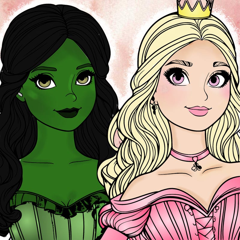 elfaba and glinda realistic girls