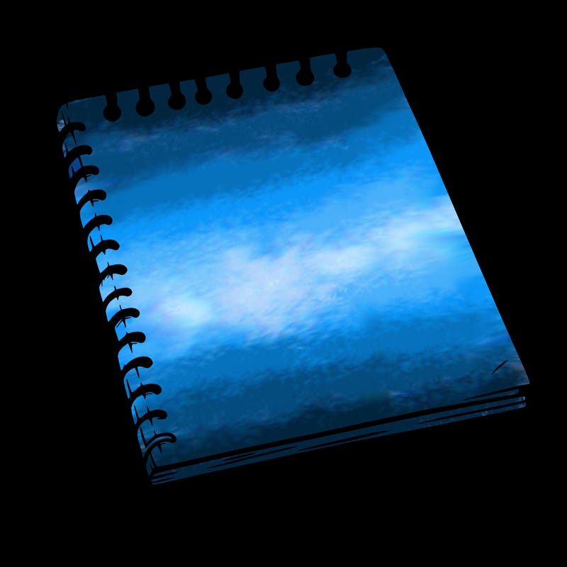 a blank sketch pad