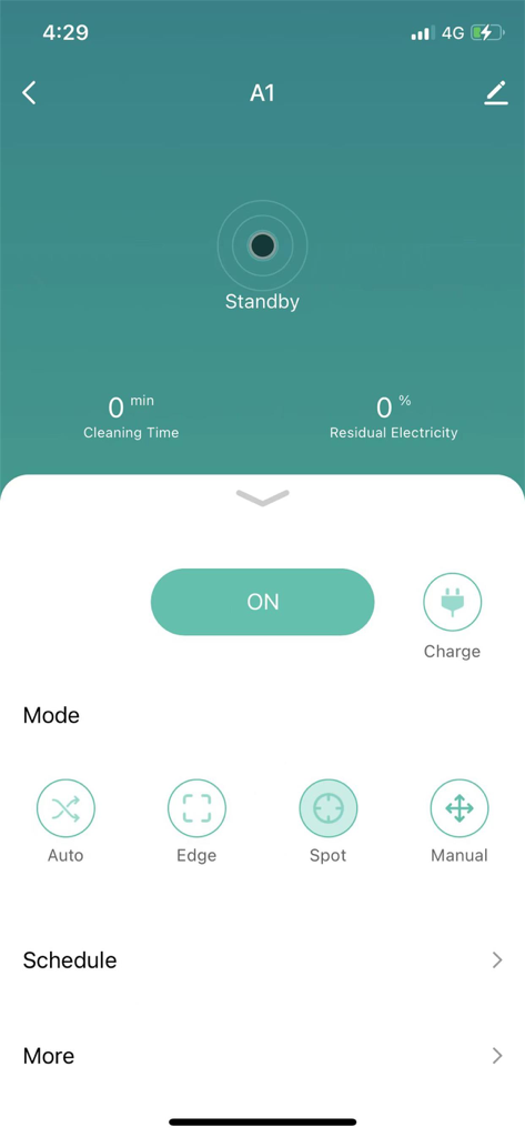 ROPVACNIC - ROPVACNIC mobile app dashboard showing robot vacuum control buttons for cleaning modes and scheduling.