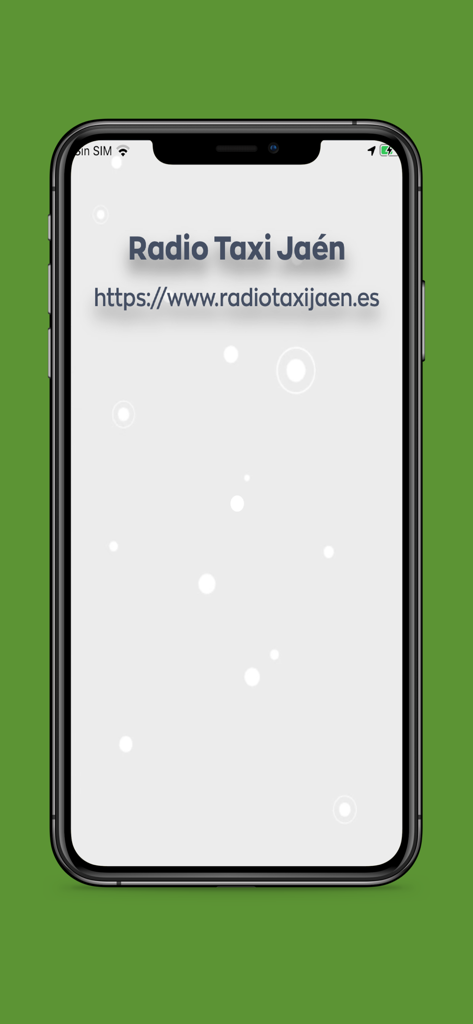 Radio Taxi Jaen - Pantalla de inicio de la aplicación móvil Radio Taxi Jaen.
