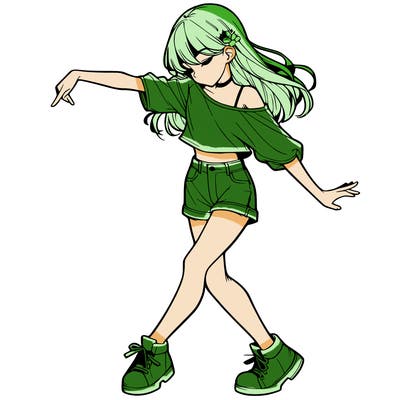 realistic girl danceing