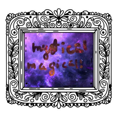 rectangular frame with decorated frame