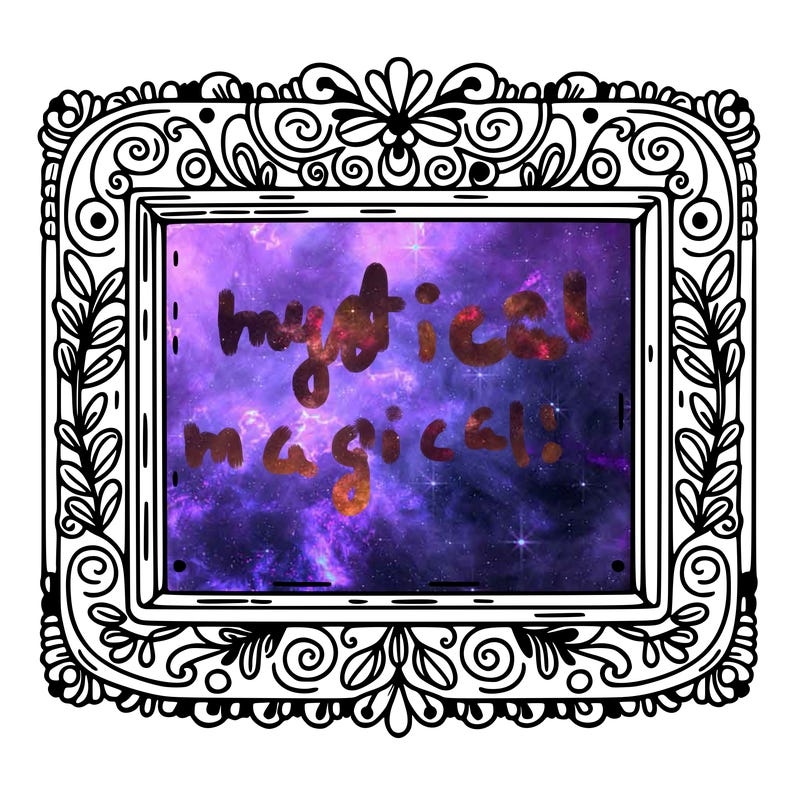 rectangular frame with decorated frame