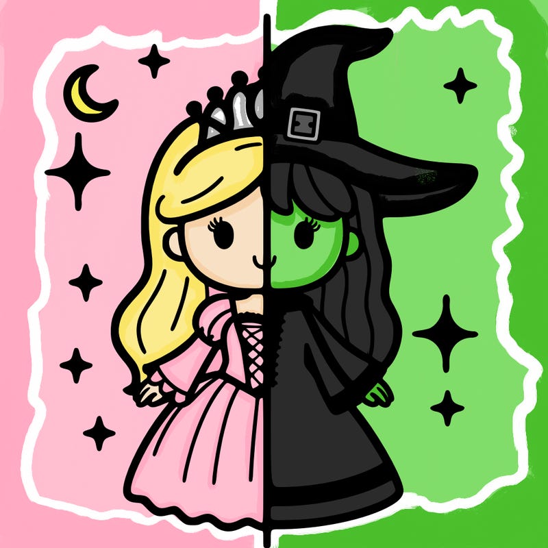 split princess and witch