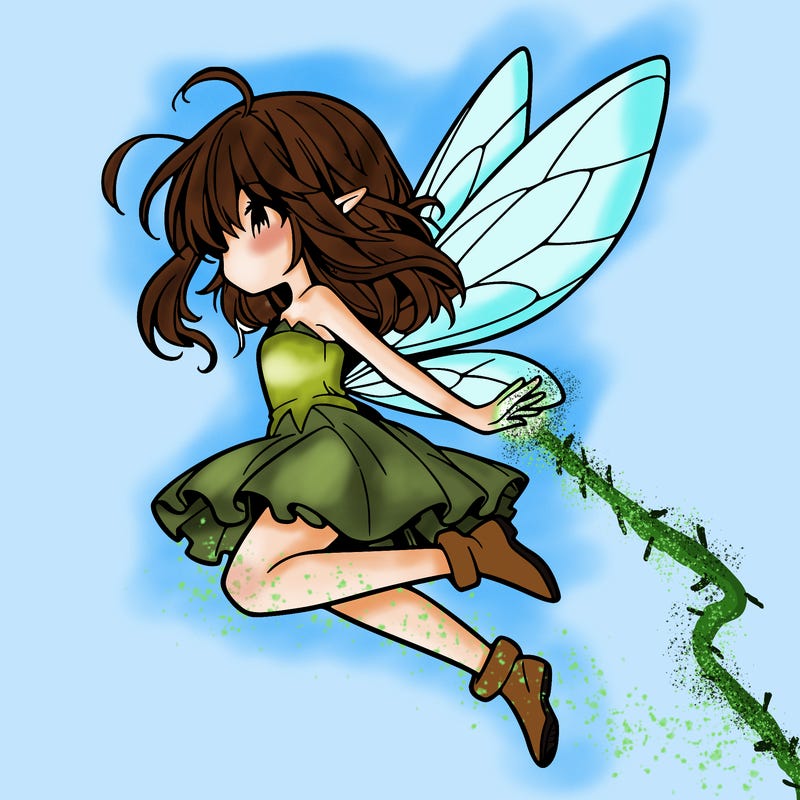 manga fairy flying