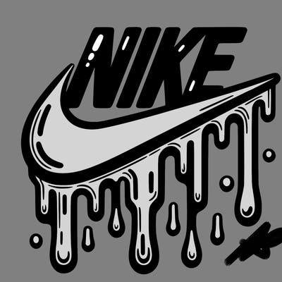 dripping nike logo