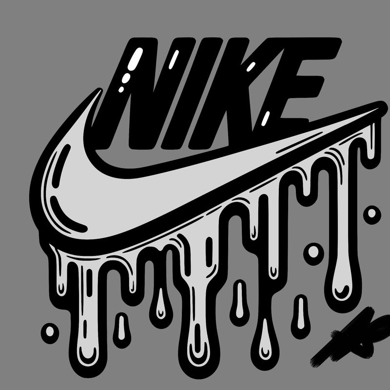 dripping nike logo