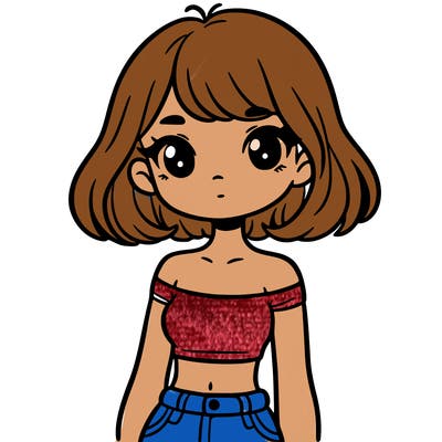 girl in a cute crop top