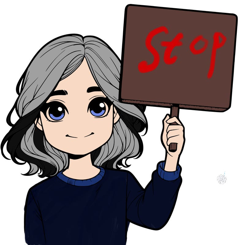 realistic girl holding up a sign