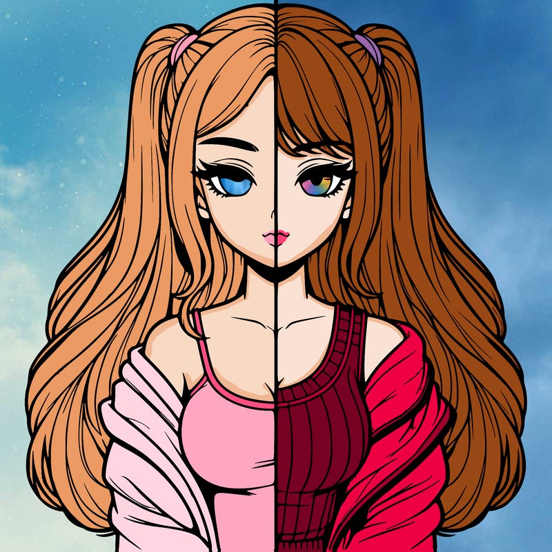 realistic girl split