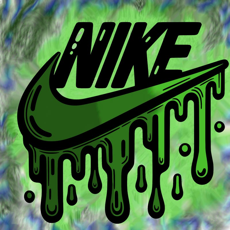 dripping nike logo