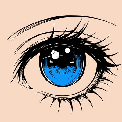 realistic anime eye fenale anime eye