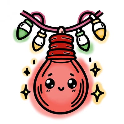 small bulb of a garland