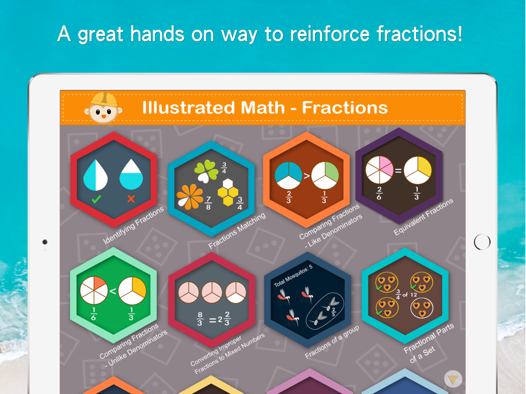 ILLUSTRATED MATH - FRACTIONS - Education App | MWM