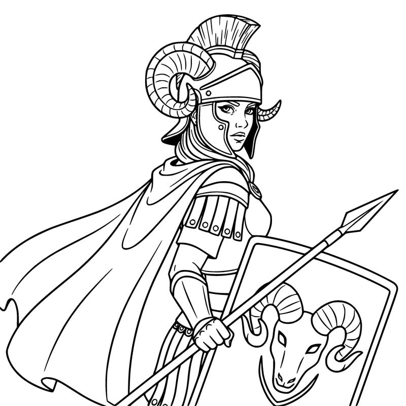 aries girl roman warrior woman