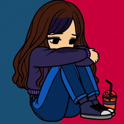 a girl  after a breakup