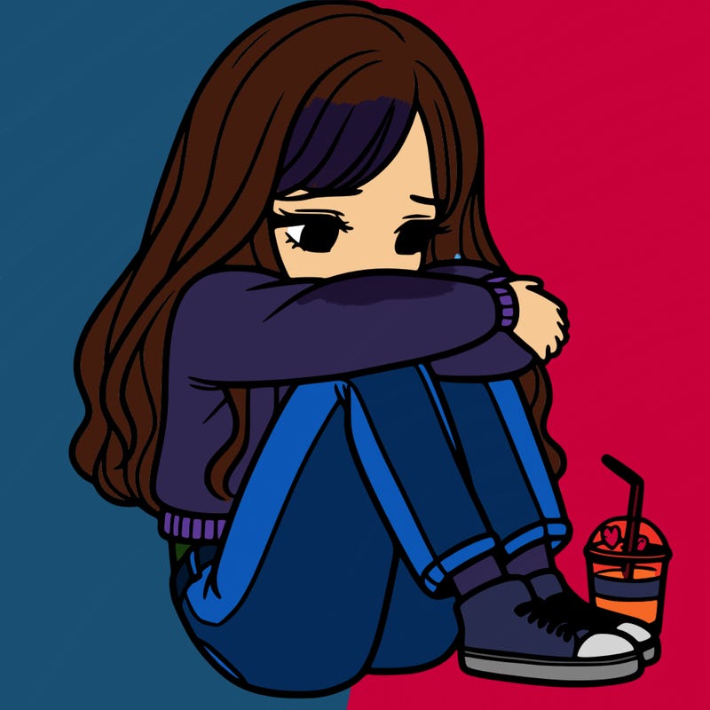 a girl  after a breakup